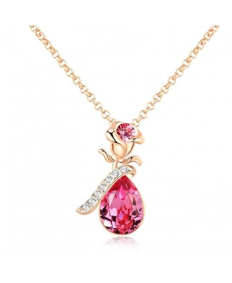 Rose of Love Pendant with Swarovski Crystals Red Austria Crystal ...