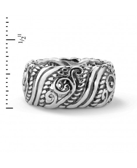 CP Signature Sterling Silver Band Ring: Jewelry
