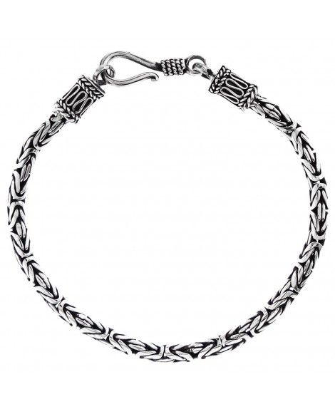 3mm Byzantine Bali Handmade 925 Sterling Silver Chain Anklet Bracelet 6-10