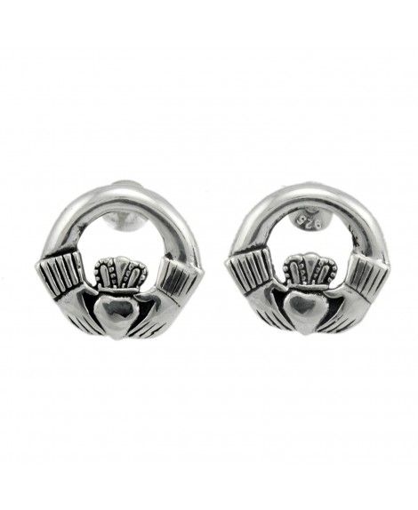 WithLoveSilver Sterling Silver 925 Claddagh Love Heart Stud Earrings ...