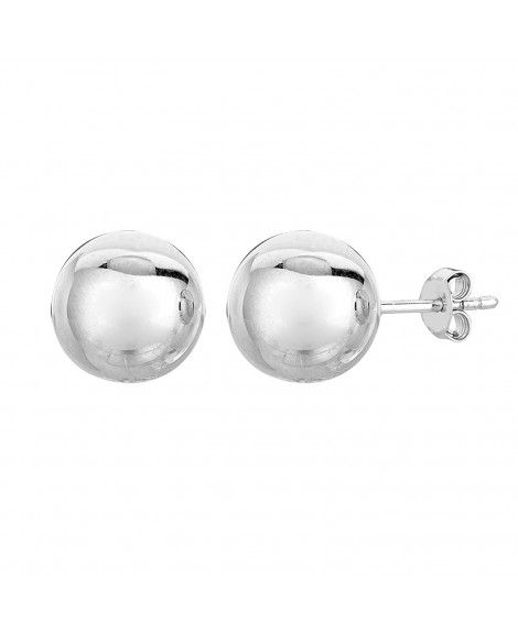 Sterling Silver Ball Stud Earrings, 8mm: Small Silver Stud Earrings ...