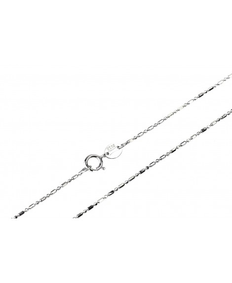 BLUSH JEWELRY Sterling Silver Rhodium-Plated Oval and Round Bead-Chain ...