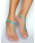 Sandal Beach Turquoise Barefoot Sandal Foot Jewelry Chain Ankle Bracelet for Women