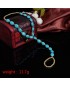 Sandal Beach Turquoise Barefoot Sandal Foot Jewelry Chain Ankle Bracelet for Women - CE18CTTKHSI