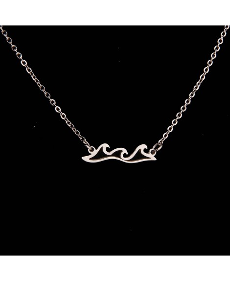 Ensianth Beach Jewelry Tiny Wave Necklace Ocean Surfing Necklace Gift ...